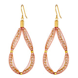 The rose gold Large Teardrop is designed as a loop of sparkling Czech crystals