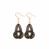 large Knot earrings from the Bláithín Ennis Topaz collection