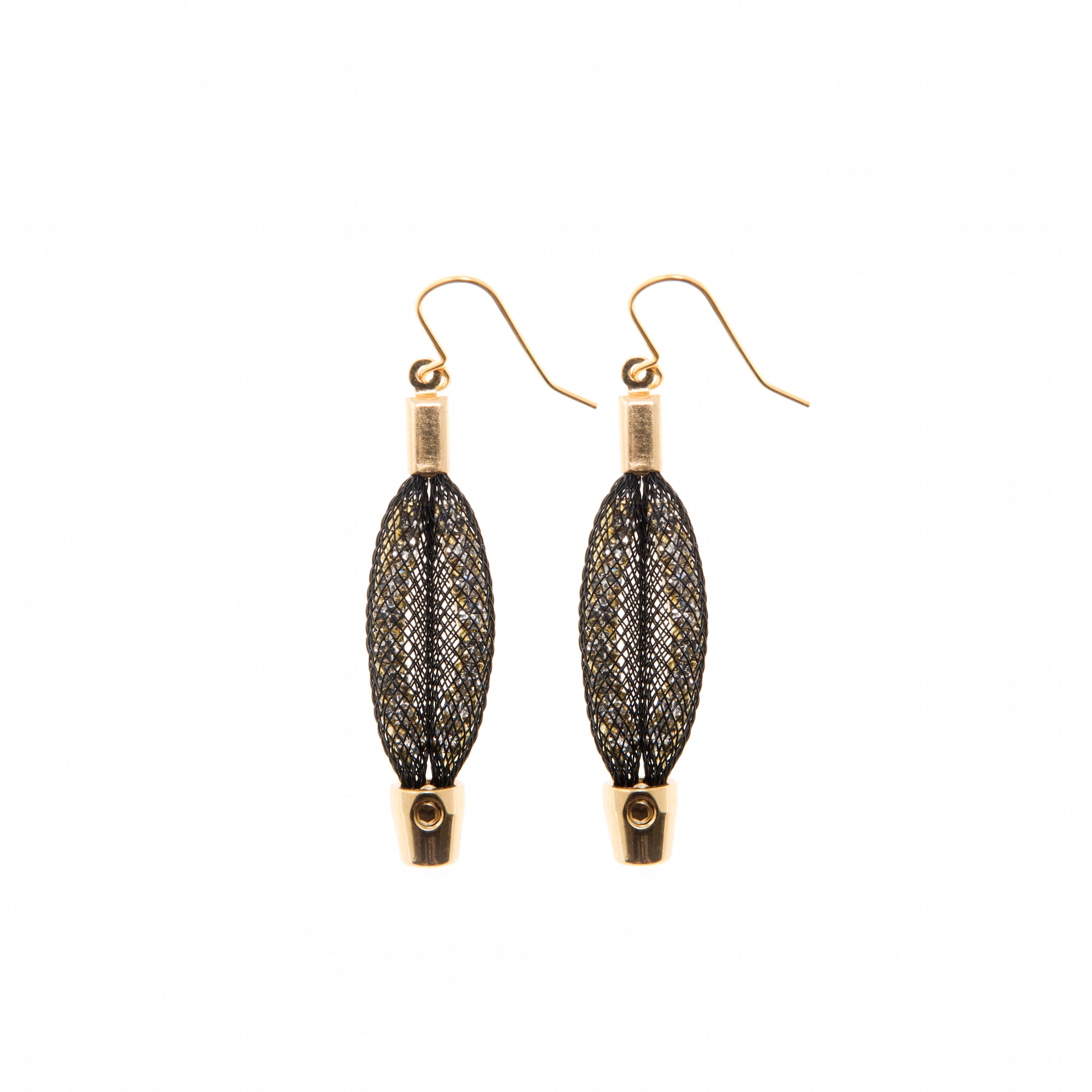 mid length leaf earrings