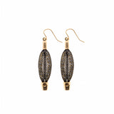 mid length leaf earrings