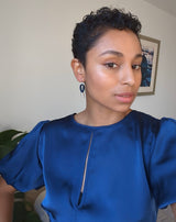 Midnight Blue Barrel earrings