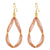 The rose gold Large Teardrop is designed as a loop of sparkling Czech crystals 