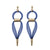 The gold finished earring drop measures 5.5cm  