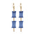 Double Turtle roll earrings are made with rich navy tones, all finished in luxurious, hard-wearing, 14kt gold fill finishings.