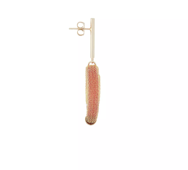 Small Stem Hoops - Coral