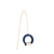 Small Hoops on Chain - Navy