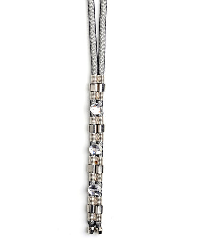 Long Necklace with Crystals